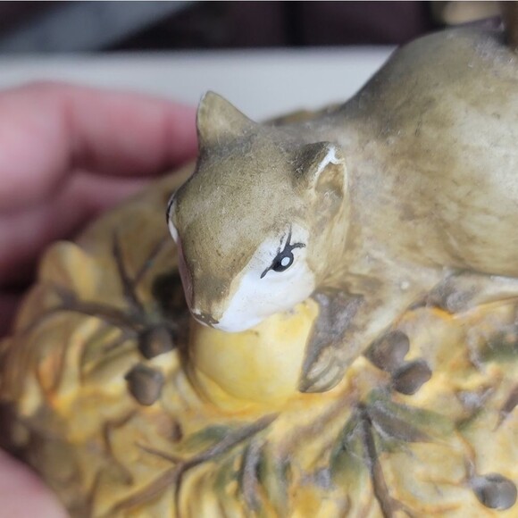 1998 vintage ceramic squarel nuts candy dish bowl - Picture 9 of 10